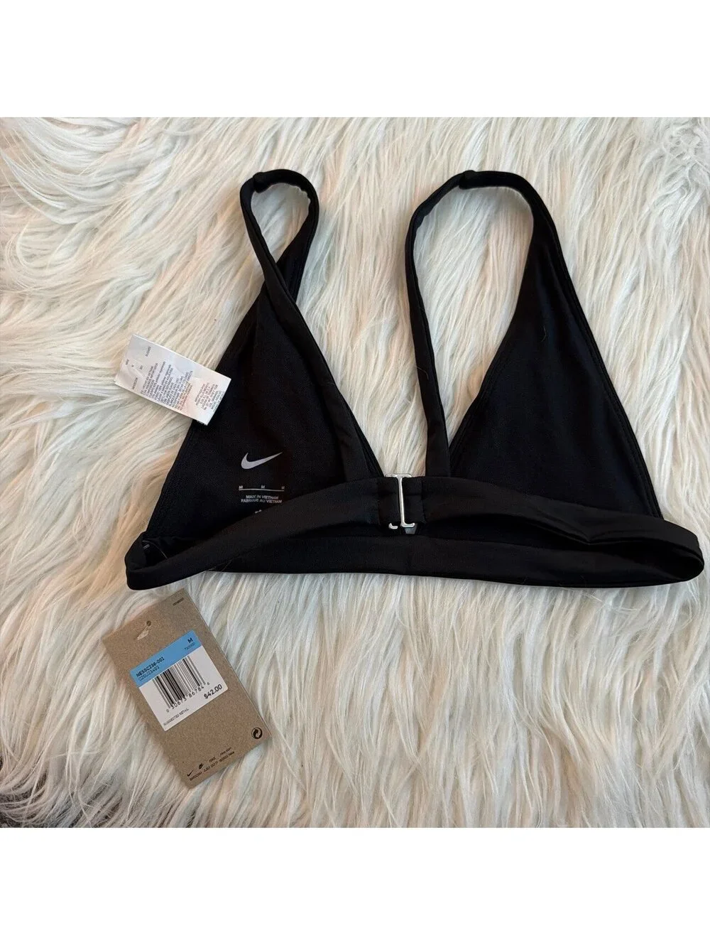 Nike Black Women's Swim Essential Bralette Bikini Top  size M